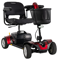 a picture of a big red electric scooter